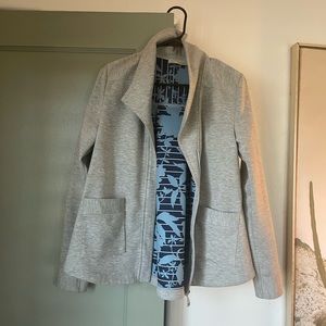 Size Small, gray Anthropologie jacket.